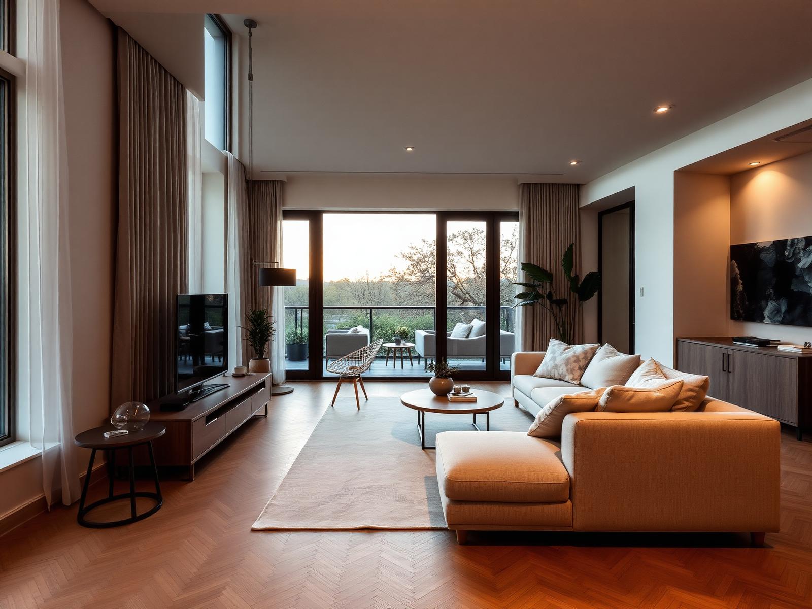 Premium short-stay apartment interior prepared for guests